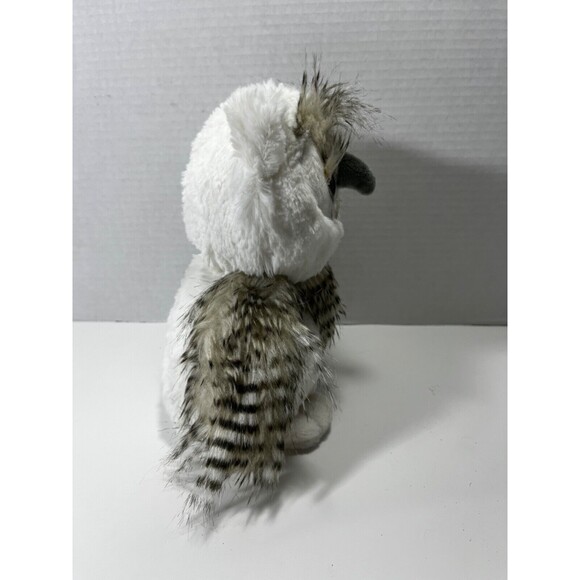 Opal the Owl Portland Plush 9" Stuffed Animal Realistic Barn Owl White Gray - Picture 3 of 8